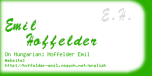 emil hoffelder business card